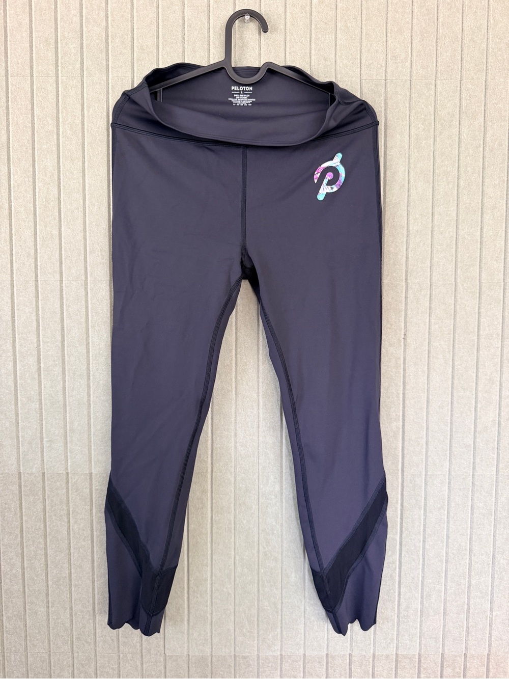 Peloton Black Leggings with Multicolor Logo